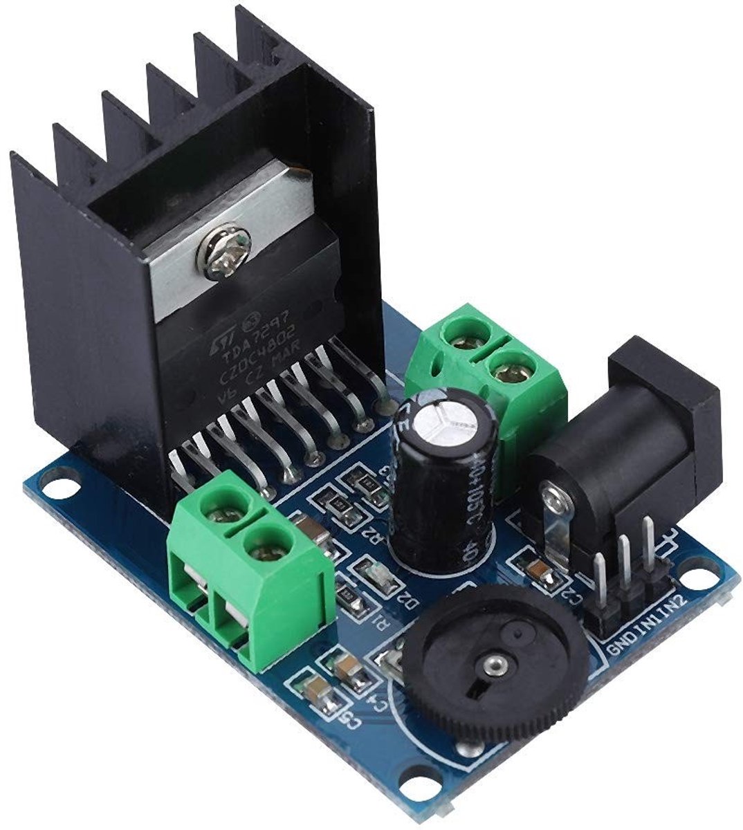 Dailygoody - TDA7297 Dual Channel Audio Amplifier - Stereo Audio Versterker - Compact Formaat - Digitale Versterker - Geschikt voor 4-8 Ohm Spe..