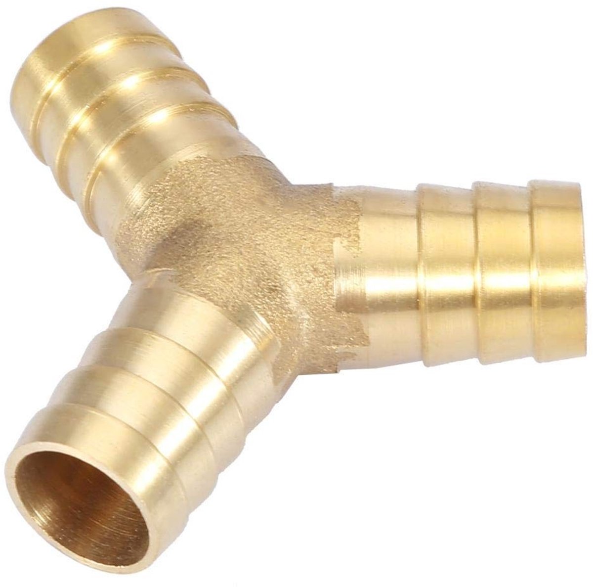Dailygoody - Y-connector - 3-weg messing - Goud - Raccord voor lucht en water - Verbinding voor leidingen - Geschikt voor 14mm leidingen
