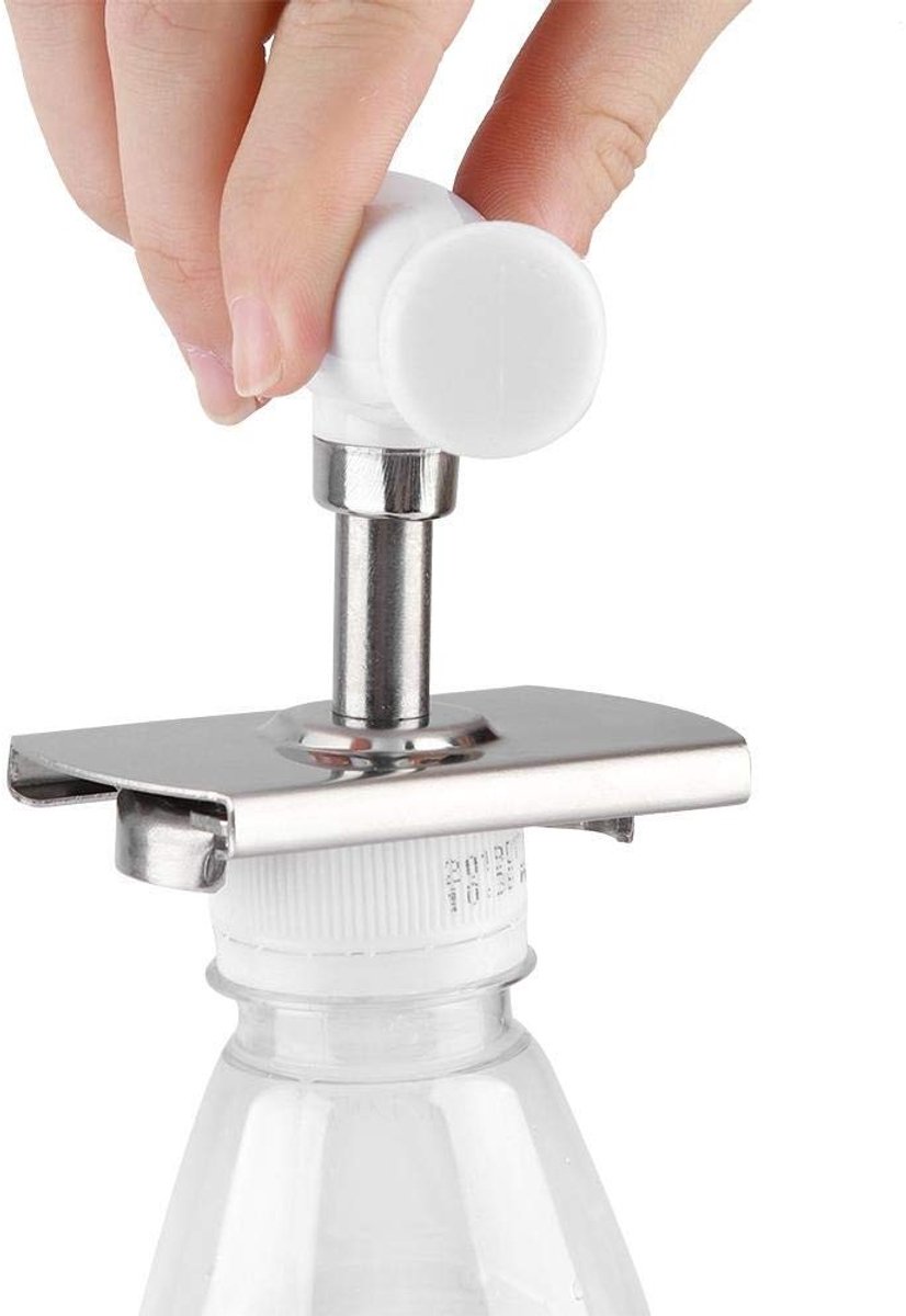 Dailygoody - Roestvrij stalen flesopener - Potdekselopener - Handig keuken gereedschap - Wit - Keukenaccessoire - Perfect voor thuis en horeca