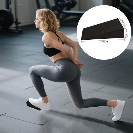 Oefenwig voor voeten – EVA-schuim hellingsbord 15x6x5cm 12x9x3cm 9x6x3cm | Kuitvoetstrekkerpedaal flexibiliteit, balanstherapietraining | Lichtgewicht schuin blok voor herstel van yoga-fitness — afbeelding 4