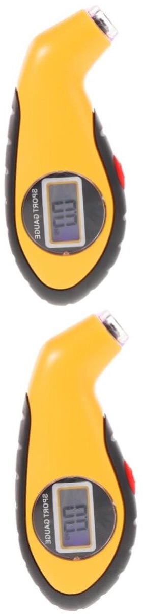 2 Stuks Autobandenspanningsmeter Auto Bandenspanning Tester Bandenspanningsmeter Voor Motorfiets Drukmeter Buikspieren PartyKindom