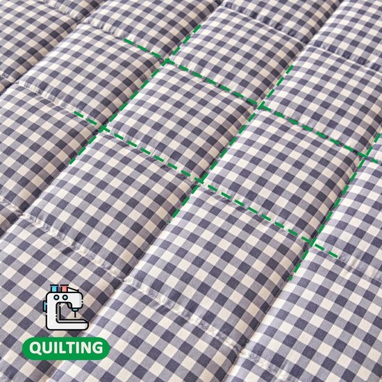 Japanse Matras - Vloer Slaapmat - Comfortabel Slapen - Ademend Katoen Vulling - 120x200cm - Grijs — afbeelding 2