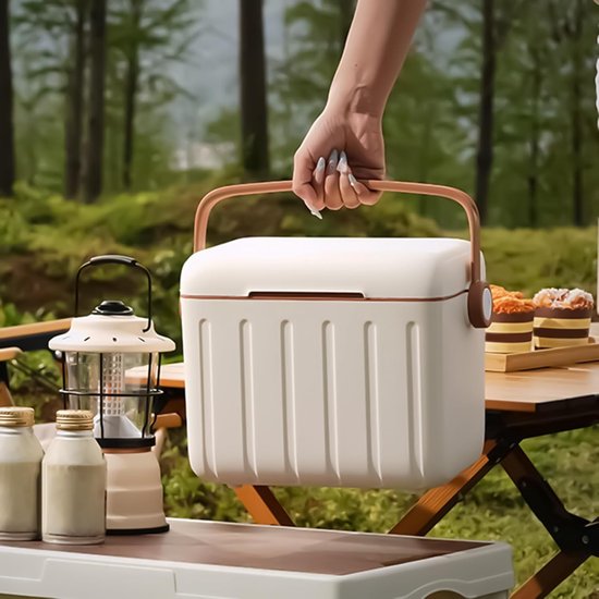 Compacte koelbox - Thermobox draagbaar - Picknick en reizen - Efficiënte thermische controle - 6 liter - Wit — afbeelding 2