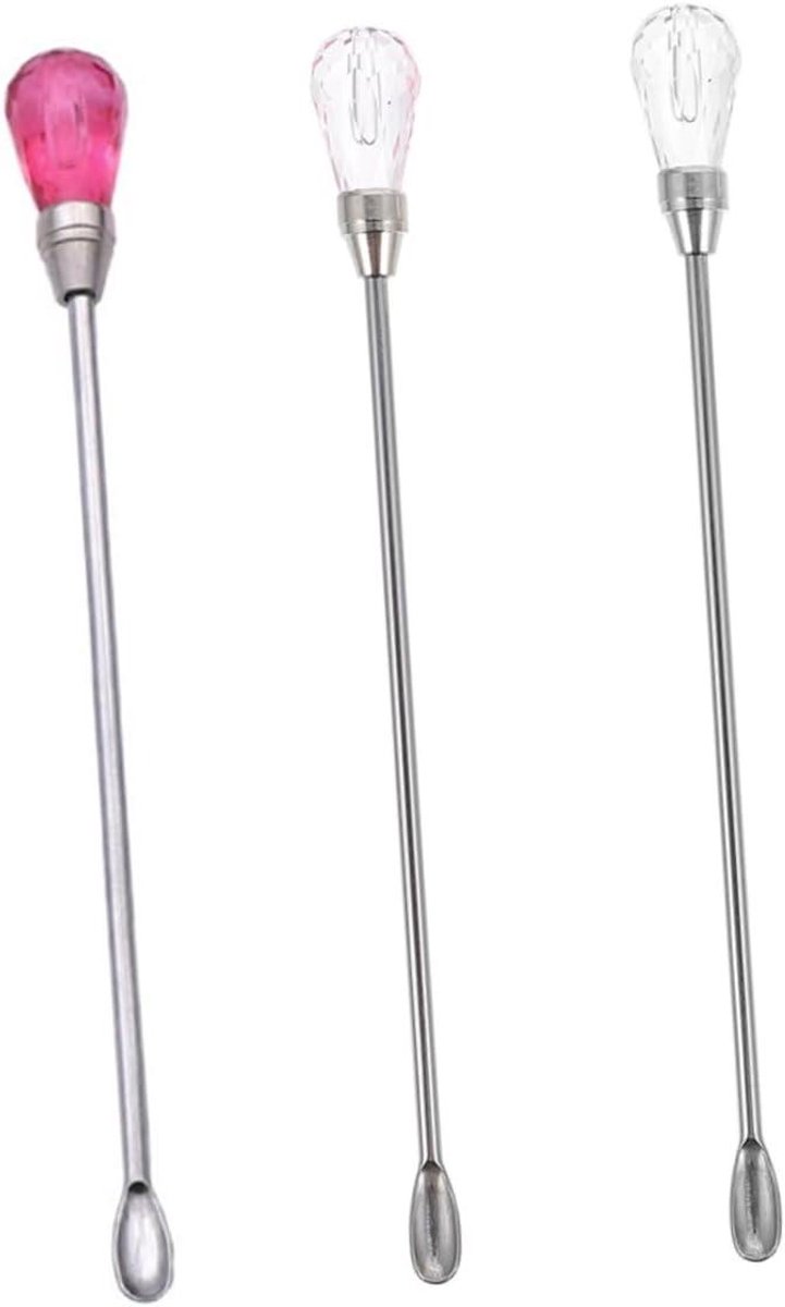 Lepel en Roerstaaf Set - Wax Smelt Lepels - Wax Segels Maken - Lange Handgrepen - 10 cm - Goudkleurig
