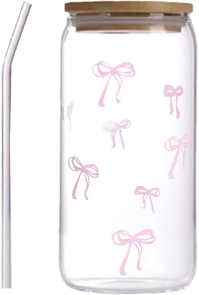 Glazen Mok - Beker Met Deksel - Dagelijkse Hydratatie - Lekvrij Ontwerp - 500ml - Enkel kenmerk