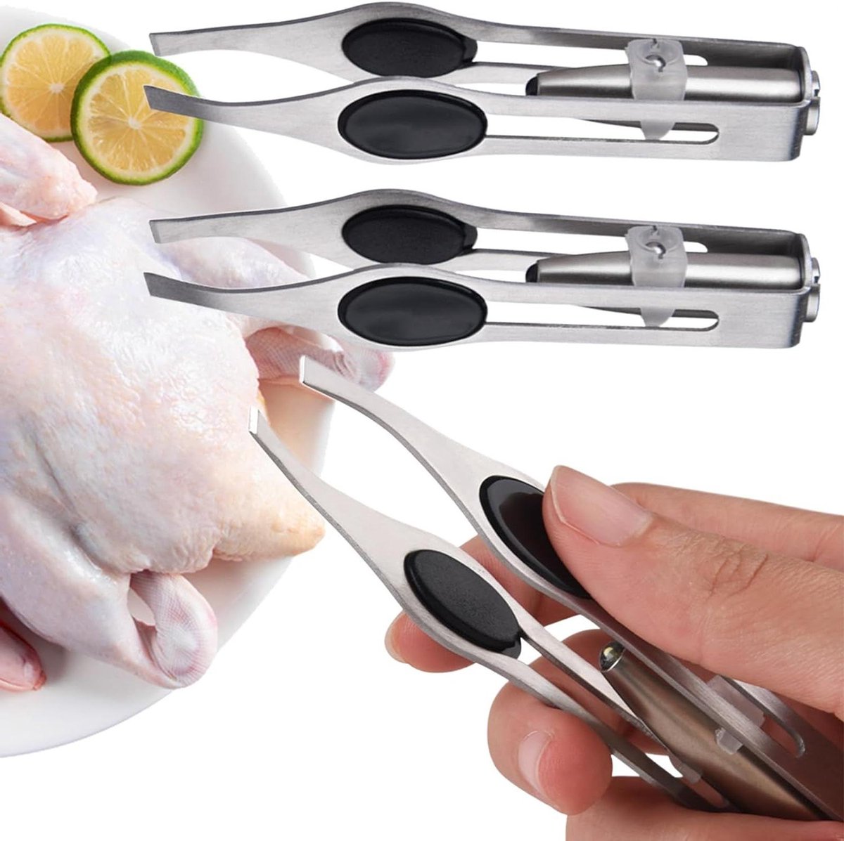 Wenkbrauwpincet - Ontharingspincet Plukker - Nauwkeurig Vormgeven - Geïntegreerde LED-verlichting - 98 cm - Zilverkleurig