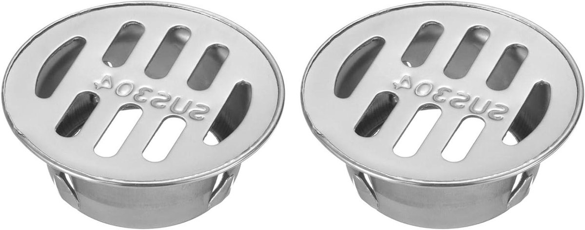 Vloerafvoer Deksel - Afvoerzeef Douche - Voorkomt Verstoppingen - 304 Roestvrij Staal - 4.4 cm Diameter - Zilver