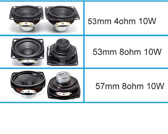 HIFI Muziek Luidspreker - Boekenplank Speaker - Muziek Luisteren - Interne Sterke Magneet - 53mm 10W - Zwart — afbeelding 4