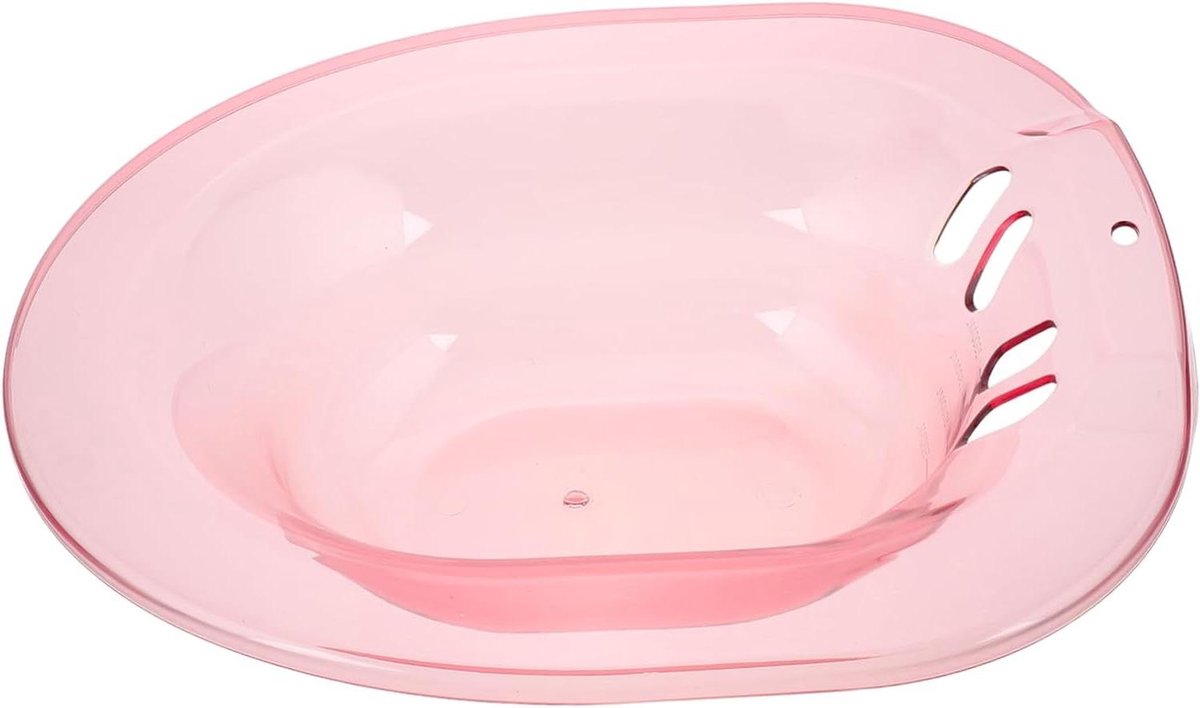 Zitbad Bidet - Perineum bad Heupbad - Intieme verzorging - Ergonomisch ontwerp - 385 x 35 x 12 cm - Roze
