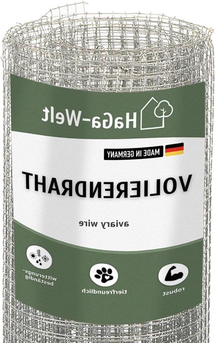 Volièregaas - Draadgaas Vogelkooi - Dierenverblijf Bouwen - Verzinkt Weerbestendig - 20 meter - Zilver