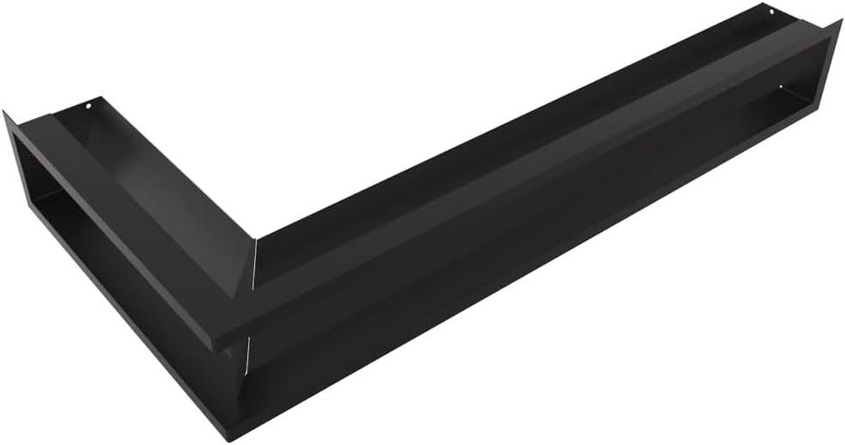 Ventilatierooster Hoek - Luchtrooster Schuin - Luchtstroom Regelen - 45 Graden Hoek - 12x80x40 cm - Zwart