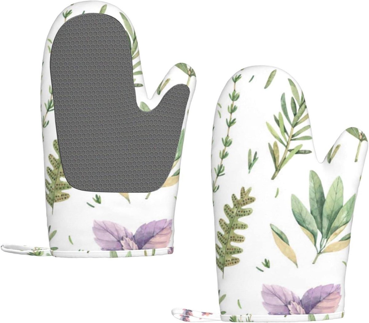 Ovenwanten - Hittebestendige handschoenen - Veilig koken - Dubbellaagse bescherming - Set van 2 - Zwart