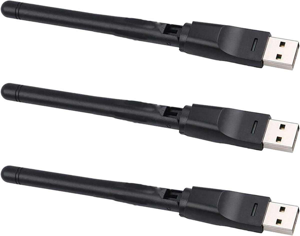 Draadloze USB Adapter - WiFi Dongle Antenne - Netwerkverbinding Maken - Compact Formaat - 17 x 4 x 2 cm