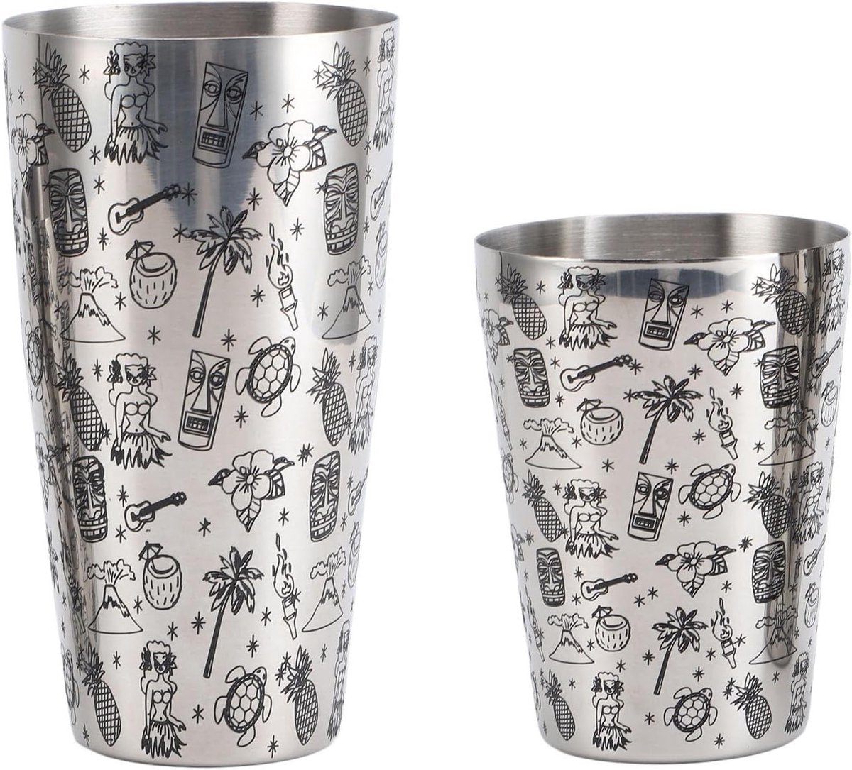 Cocktail Shaker Set - Drank Mixer - Drankjes Maken - Lekvrij Ontwerp - 18 oz Capaciteit - Zilver