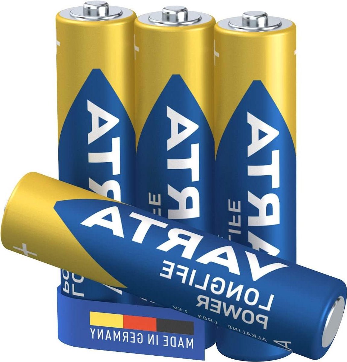 AAA Batterijen - Micro Alkaline - Apparaten Voeden - 10 Jaar Houdbaar - 4 Stuks - Zilver