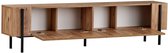 Skye Decor, Tv-standaard, Nexus - Atlantic Pine, Black, Gemelamineerde spaanplaat, Atlantisch grenen & Zwart, 180 x 30 x 45 cm