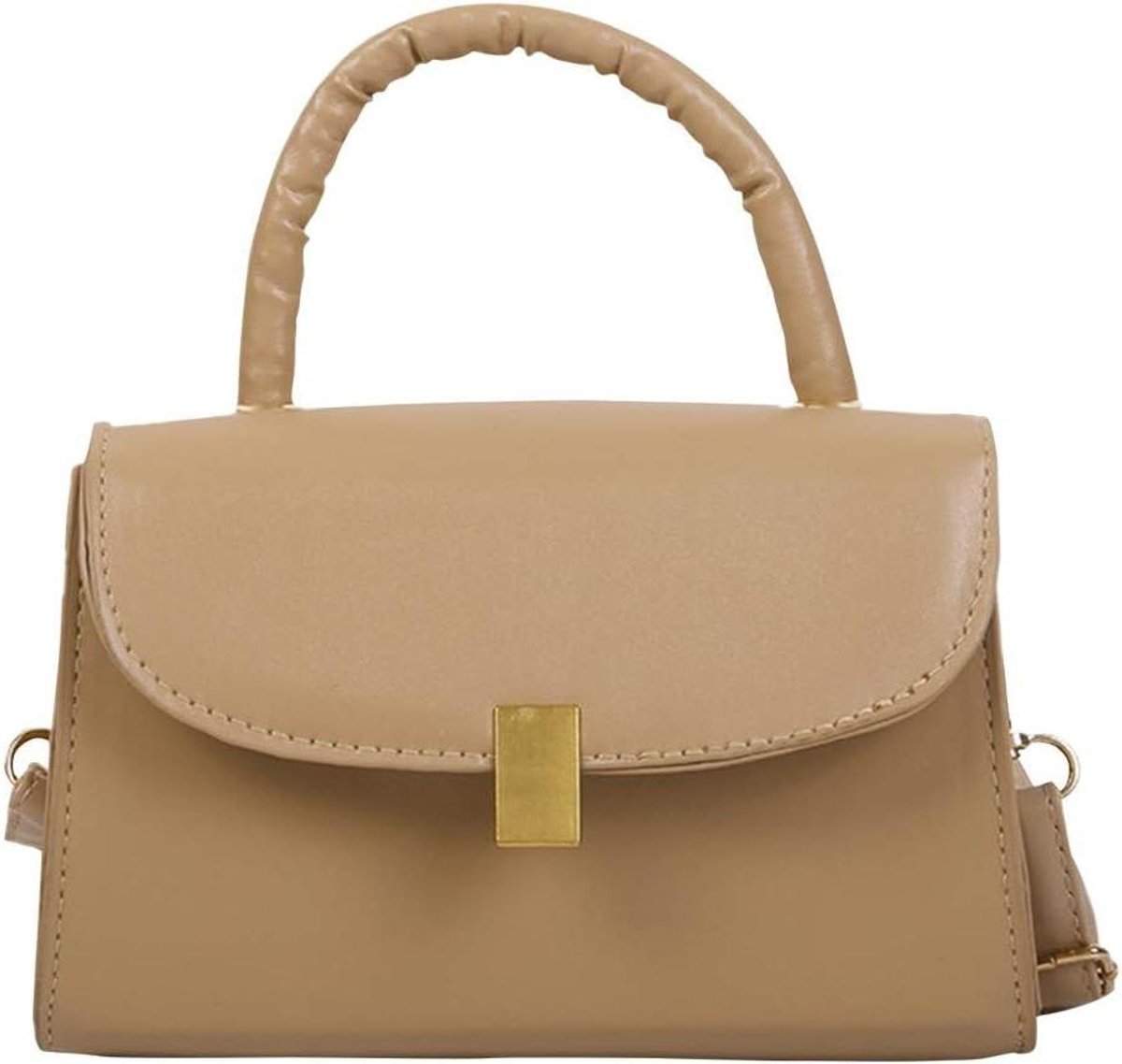 Schoudertas - Koerierstas - Reizen en winkelen - Elegante afwerking - 19 x 8 x 12.5 cm - Bruin