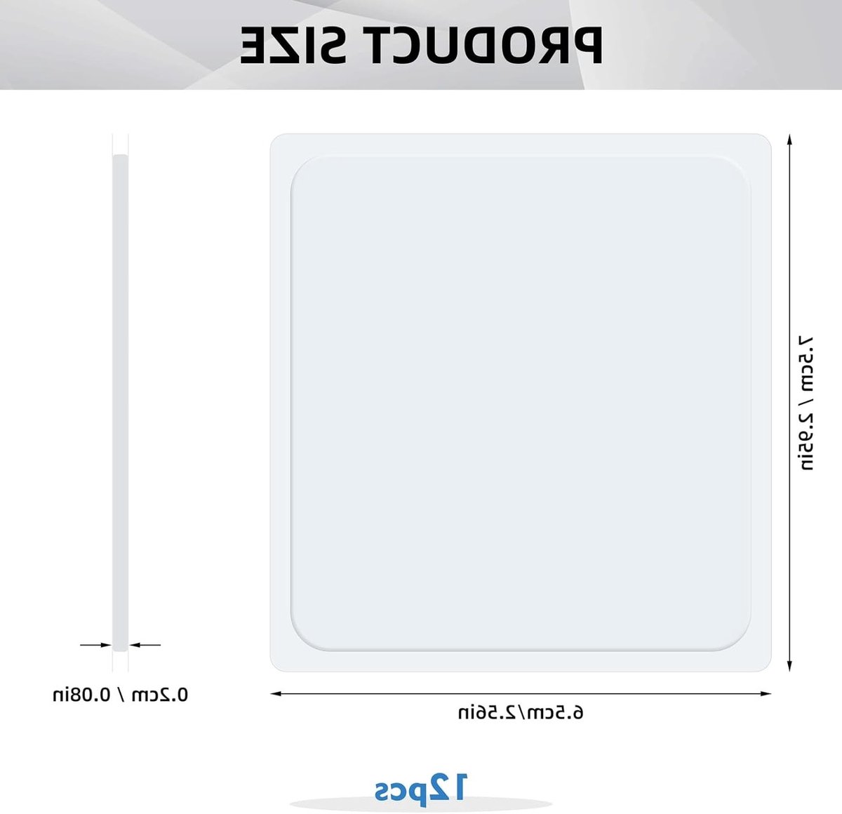 Set van 12 Dubbelzijdige Antislip Pads, Herbruikbare Siliconen Matten voor Telefoonhouders, Auto-accessoires en Fotowanden