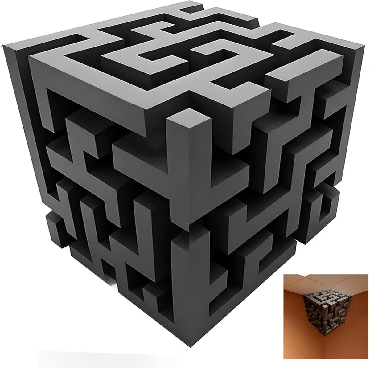 3D Labyrint Stickers voor Muur en Plafonddecoratie, Creatieve Wandkunst voor Slaapkamer en Woonkamer, Unieke DIY Decoratie Ideeën