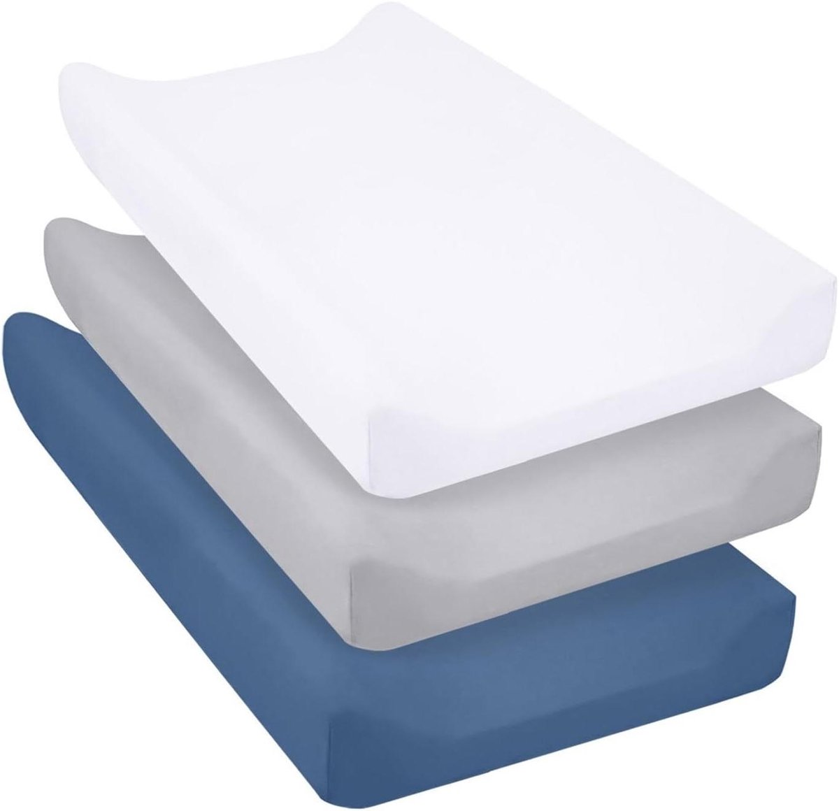 Aankleedkussenhoezen Set - Baby Luierhoezen - Baby Verzorging - Zacht Ademend Microfiber - 3 Stuks - Neutrale Kleur