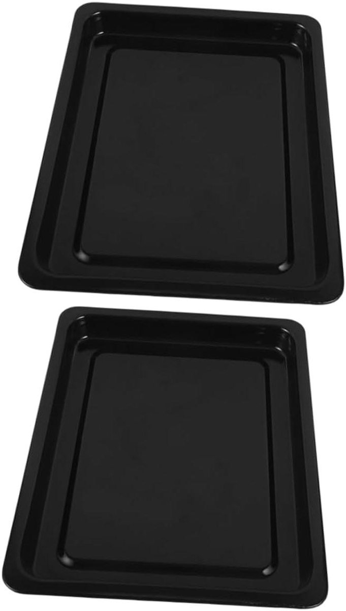 Ovenschaal Set - Bakplaten - Bakken en Braden - Gelijkmatige Warmte - 30.9x24x2 cm - Zwart