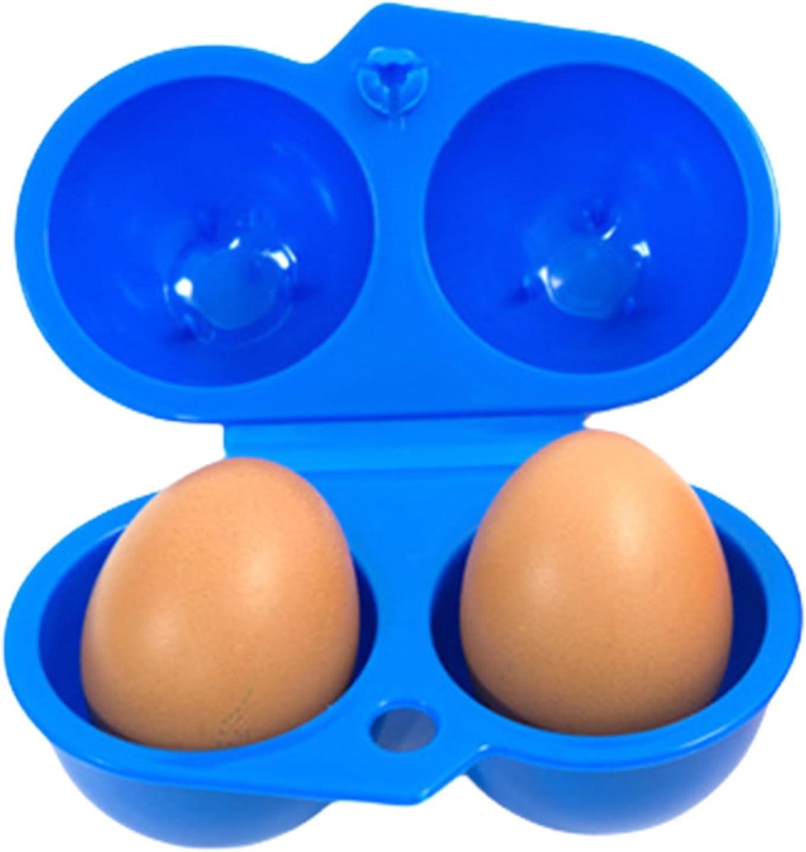 Eierkoffer - Camping houder - Eieren vervoeren - Drukbestendig ontwerp - 12 eieren - Blauw