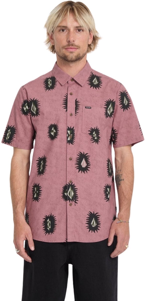 Volcom Mens Markerstone SS Sne Stone Rose