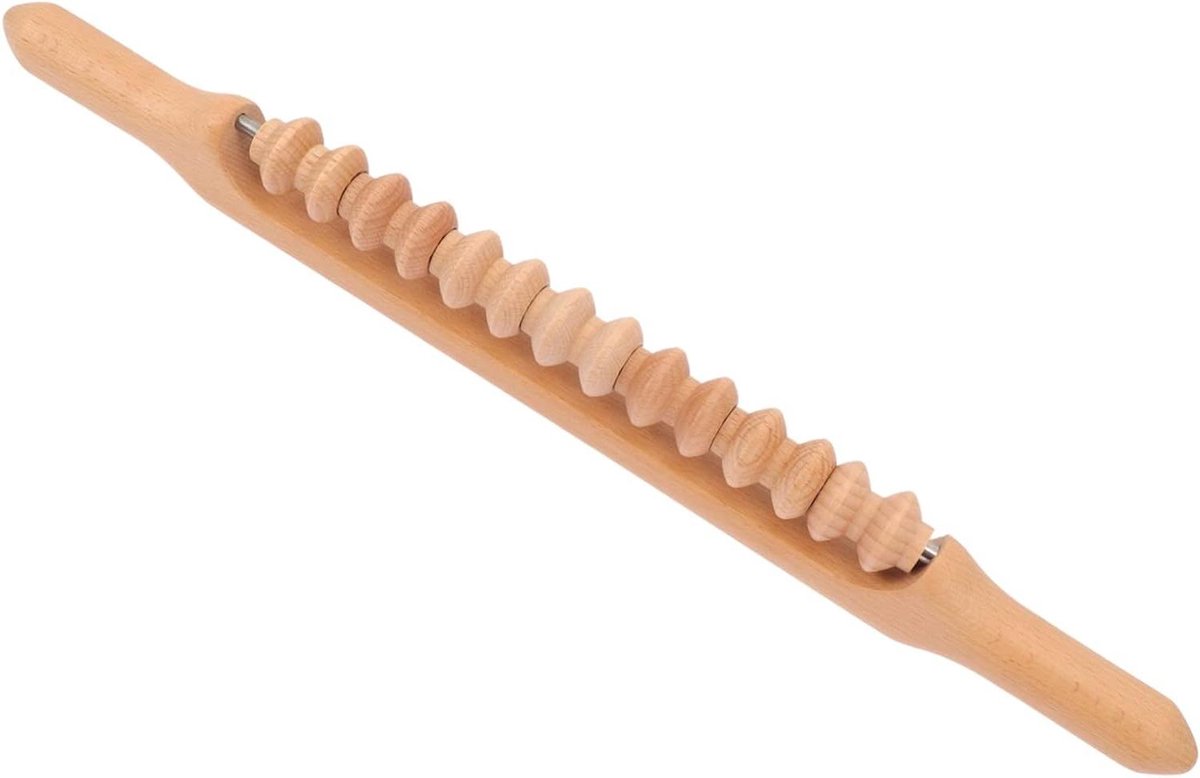 Massage Roller Stick - Hout Massager - Spierontspanning Bevorderen - Gladde Afwerking - 51.5 cm - Natuurlijk Hout