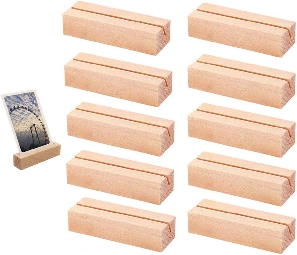 Set van 10 Houten Tafelnummers en Fotohouders, Rustieke Kaart Houder voor Bruiloften, Fees