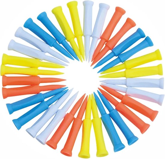 Golf Tees - Golfballen Houder - Golf Training - Stabiele Balhouder - 70mm 20 Stuks - Multicolor van GOLF — afbeelding 3