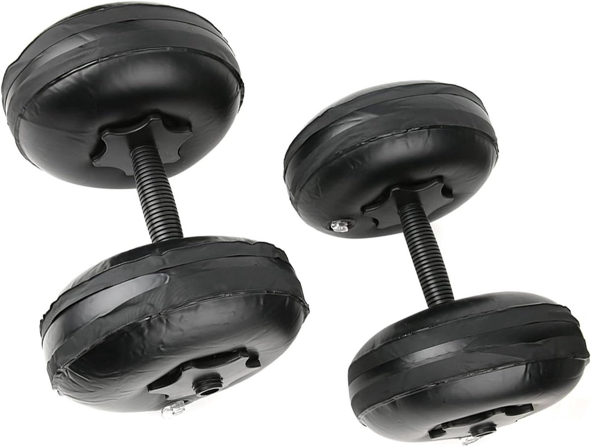 Water Dumbbells - Verstelbare Gewichten - Thuis Fitness - Draagbaar Ontwerp - 8-10 kg - Zwart