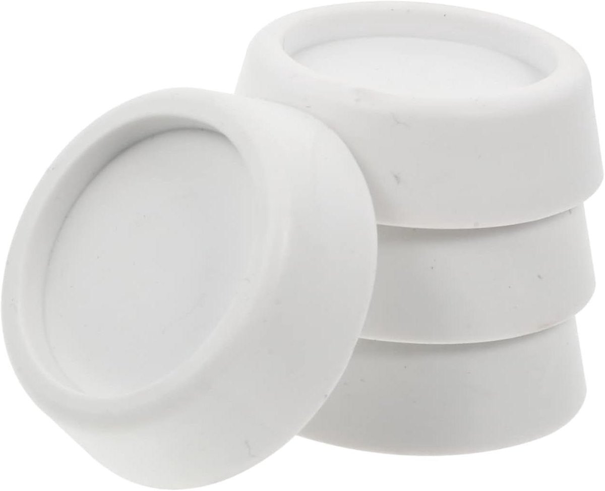 Wasmachine Matten - Vloerbeschermers Stabilisatoren - Apparaten Stabiliseren - Vibratie Dempend - 6.5x6.5x2 cm - Wit