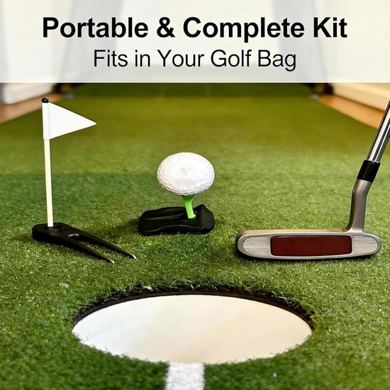 Golf Tee Houder - Golf Tee Base - Golf Training - Stevige Grashouder - 50g - Zwart van GOLF — afbeelding 2