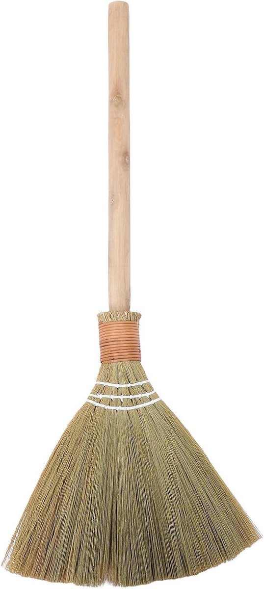 Stroborstel Binnen - Veegborstel Vloer - Stof Vrijmaken - Handgeweven Ambacht - 74 cm - Multikleur