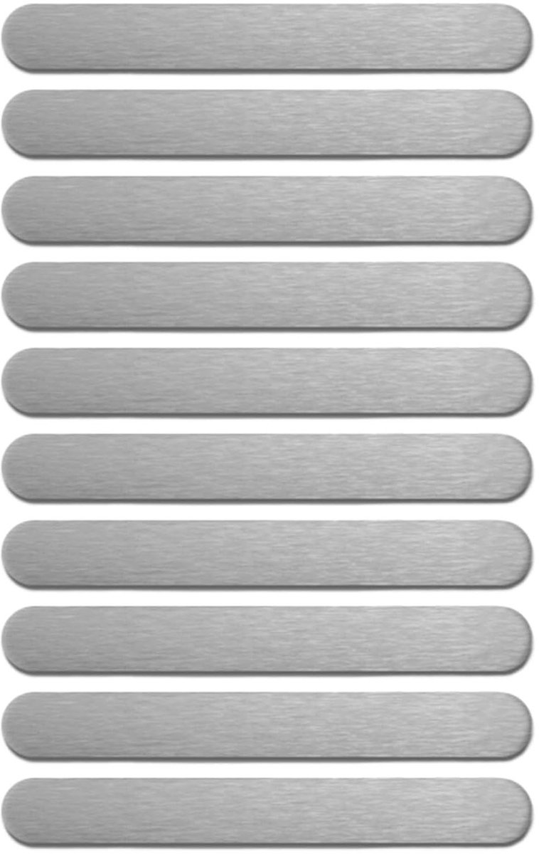 Magneetplaten - Magnetische strips - Organisatie thuis - Zelfklevend - 10 stuks - Zilver