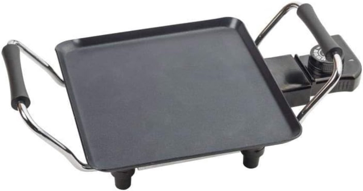 AHD® Gourmetstellen - Bakplaat Electrisch - Bakplaat Gourmetten - Zwart - 10cm x 48cm x 50cm