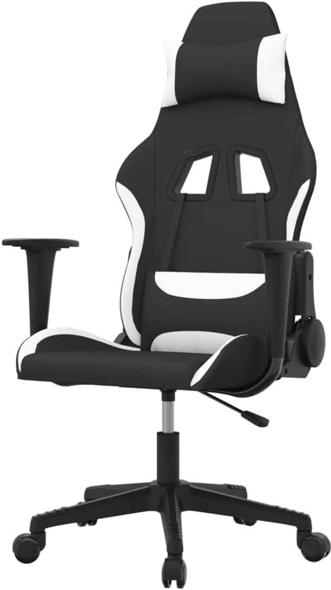 Gaming Stoel - Race Stoel - Comfortabel Gamers - Ergonomisch Design - 128 cm Hoog - Zwart Wit