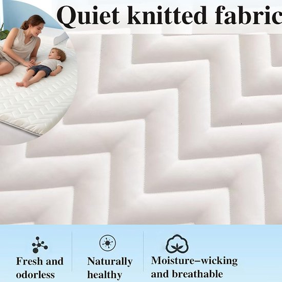 Draagbare Floor Matras - Opvouwbare Slaapmat - Comfortabel Slapen - Orthopedische Ondersteuning - 80x190cm - Grijs — afbeelding 4