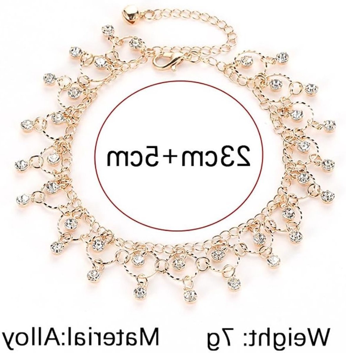 Rhinestone Tassels Voetballier Sieraden voor Vrouwen en Meisjes - Verstelbare Kristallen Voetketting voor Strandgebruik