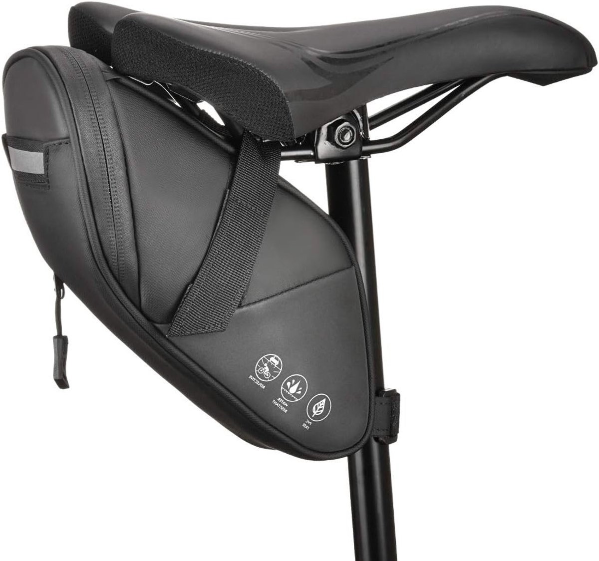 Waterdichte en Reflecterende Fietszadel Tas, Multifunctionele en Scheurvaste Bagage voor MTB en Racefietsen, Ideaal voor Fietsaccessoires