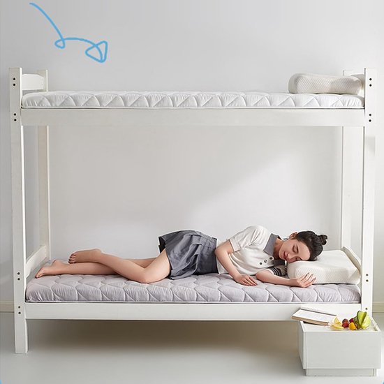 Japanse Matras - Futon Matras - Comfortabel Slapen - Drievoudig Ontwerp - 90x200cm - Lichtgroen — afbeelding 2