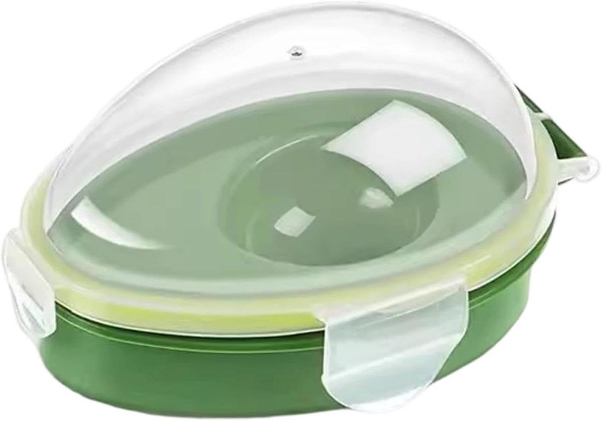 Avocado Bewaardoos - Fruit Opslagcontainer - Koelkast Organisatie - Voedselveilig PP Materiaal - 17x12x10 cm - Transparant