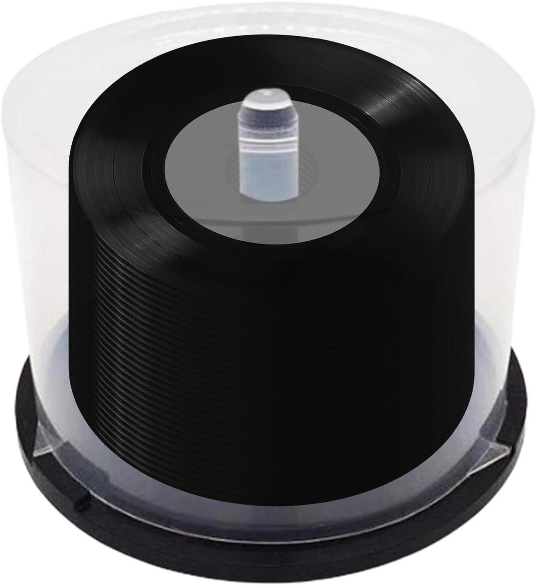 Dvd Taartbox - Disc Organizer - Media Opslag - Creatief Zuilen Design - 50 Schijven - Zwart