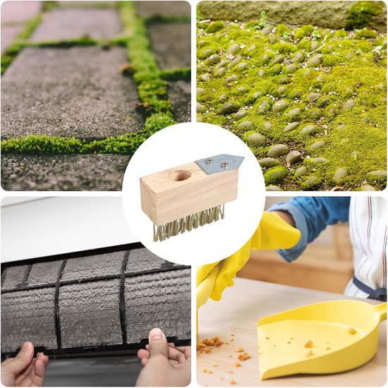 Mosverwijderaar Straatstenen - Onkruidborstel Terras - Bestrating Reinigen - Ergonomisch Handvat - 10 cm - Niet gespecificeerd — afbeelding 4