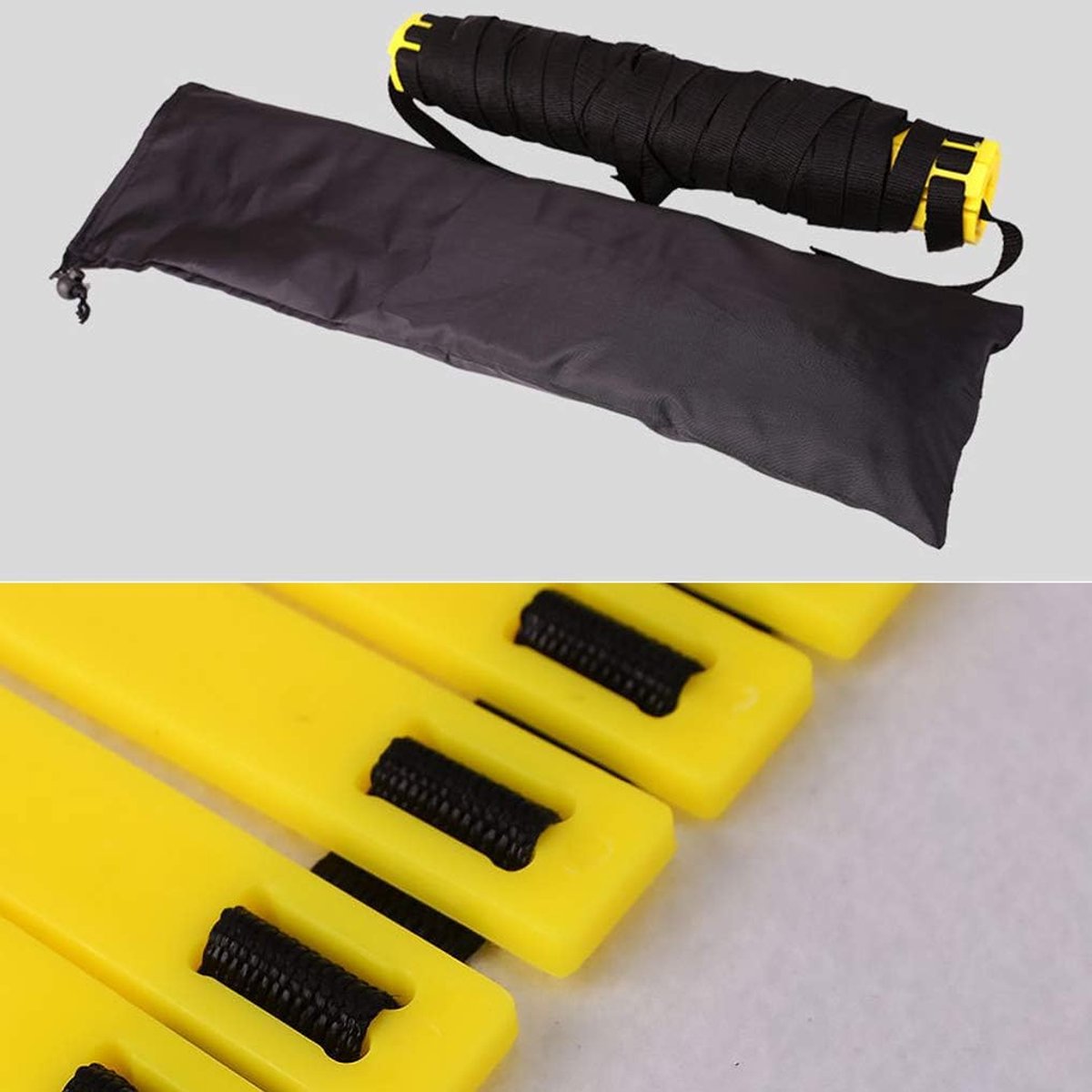 Trainingsladder - Snelheid ladder - Voetbal training - Duurzaam PP materiaal - 5 meter - Geel