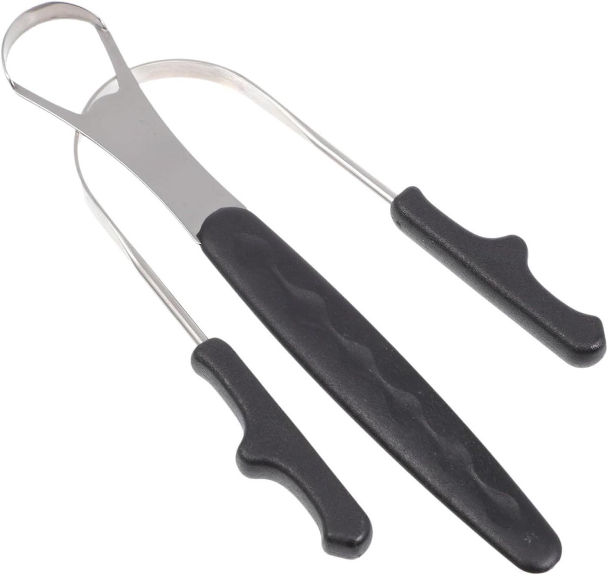 Tongschraper Set - Tongreiniger Mondverzorging - Slechte Adem Bestrijden - Roestvrijstalen Materiaal - 15 cm - Zilver