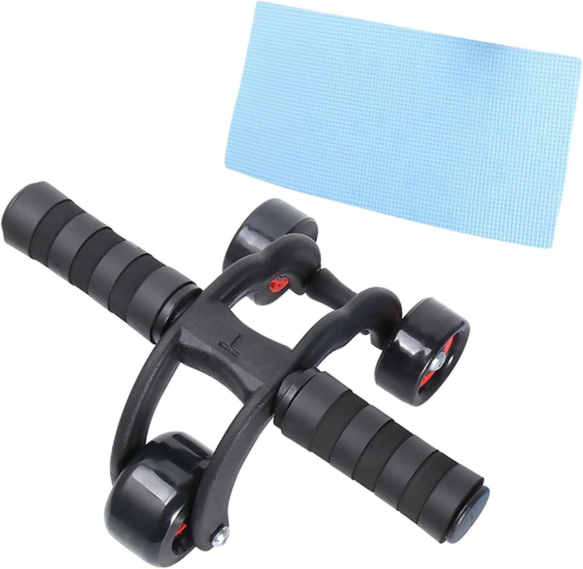 Abdominal Wheel - Buikspierroller Fitnesswiel - Core Training - Antislip Handvat - 30 x 22 x 12.5 cm - Zwart
