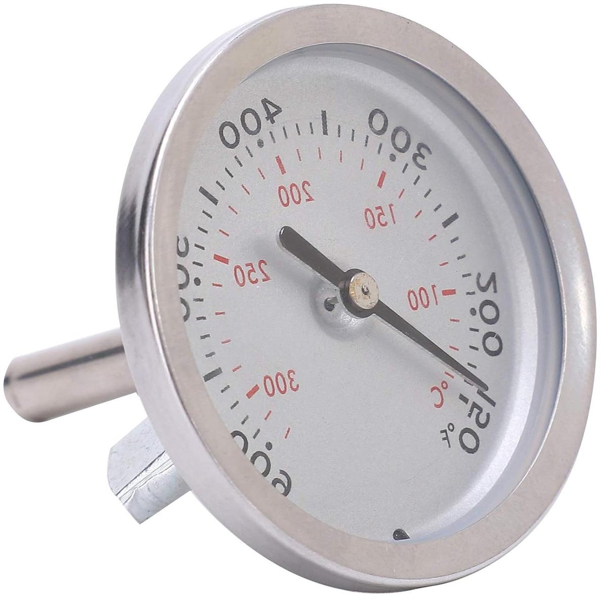 Oventhermometer RVS - BBQ thermometer Grillmeter - Temperatuur meten - Hoge Nauwkeurigheid - 150 tot 600F - Zilver