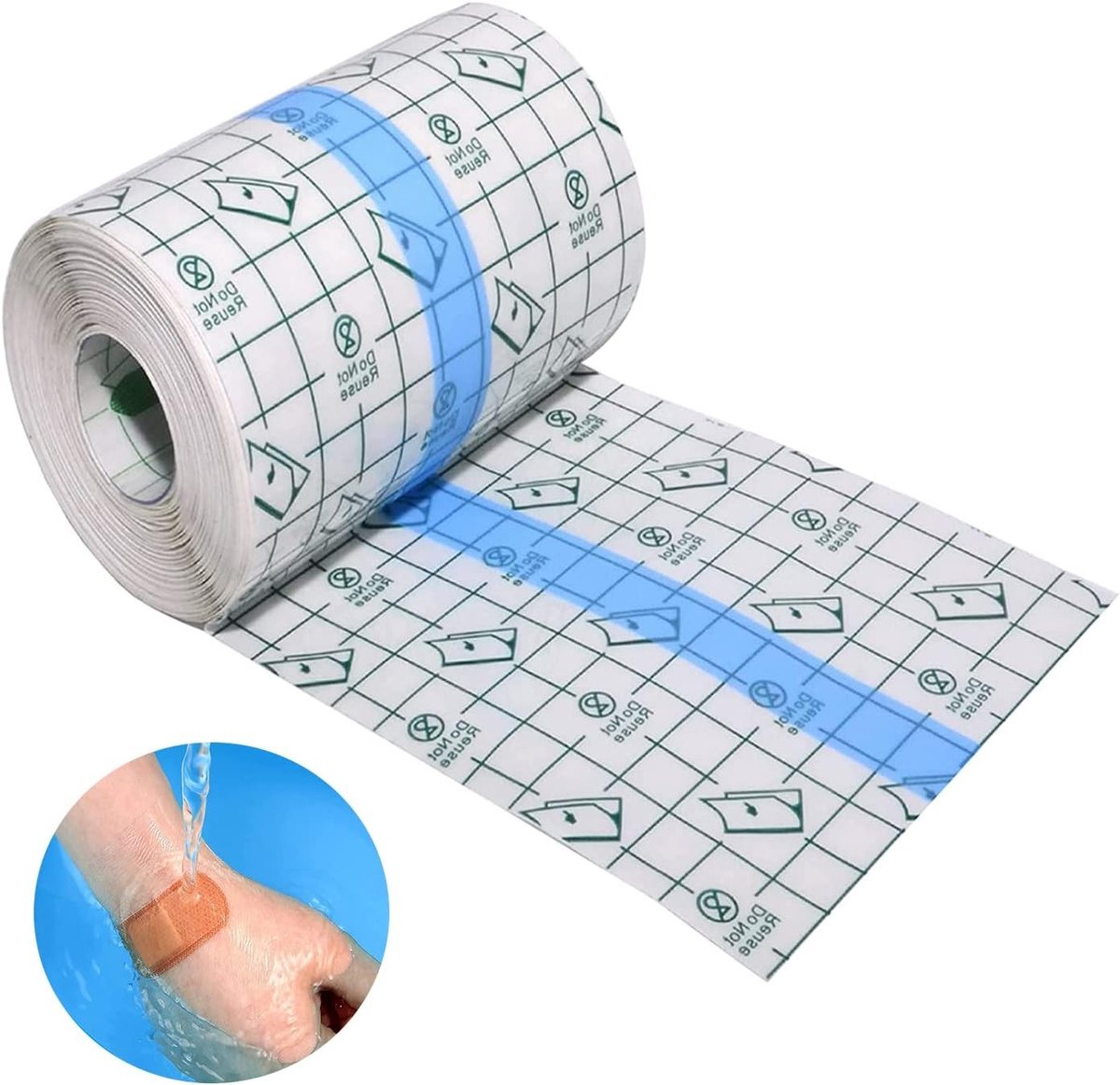 Gipsverband 10 cm x 10 m - Waterdicht transparant - Stevig medisch plakband - Ideaal voor wonden - ShopVlot