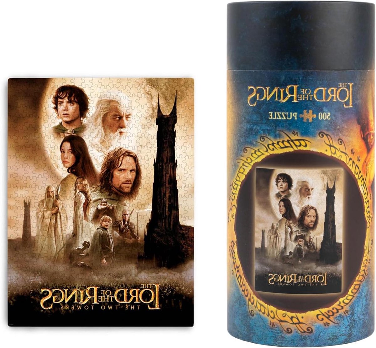 Legpuzzel 500 Stukjes - Puzzel Lord of the Rings - Ontspannen Tijdverdrijf - Inclusief Poster - 61 x 457 cm